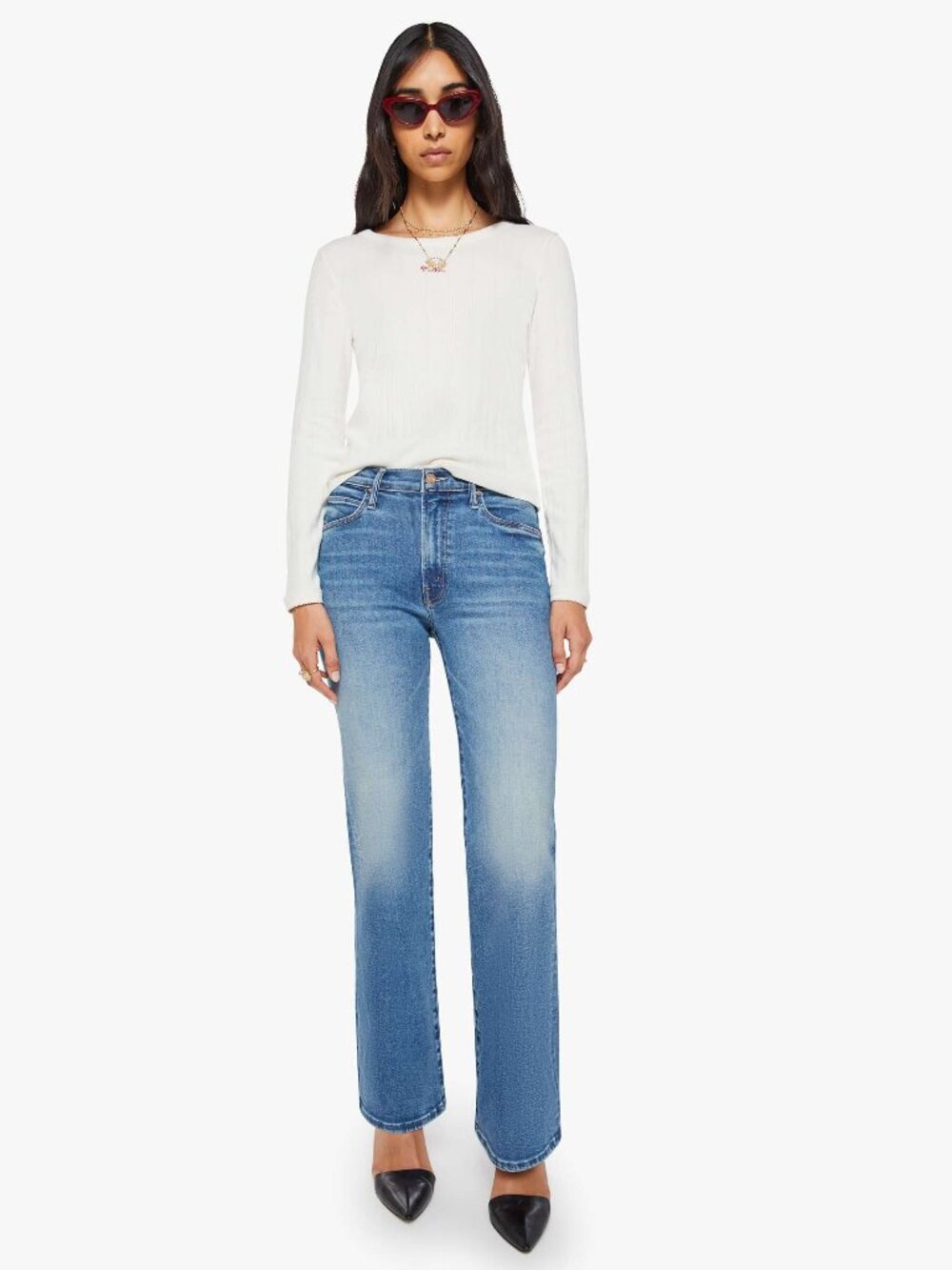 MOTHER Women's The Kick It Jeans Size 30 In Bitchin'